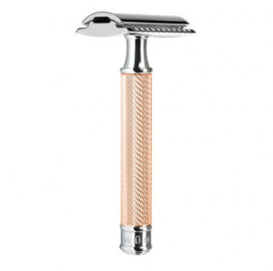 Muhle Rose Gold Safety razor open-come