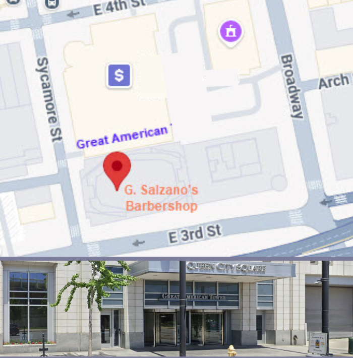 Map G. Salzano's Barbershop in Great American Tower location